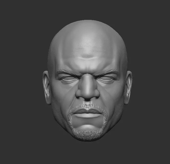 Terry Crews Headsculpt for Action Figures 3D print model_0