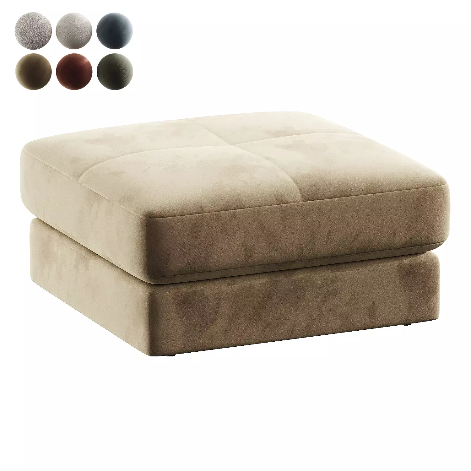 pouf leonard brown 3D model_0