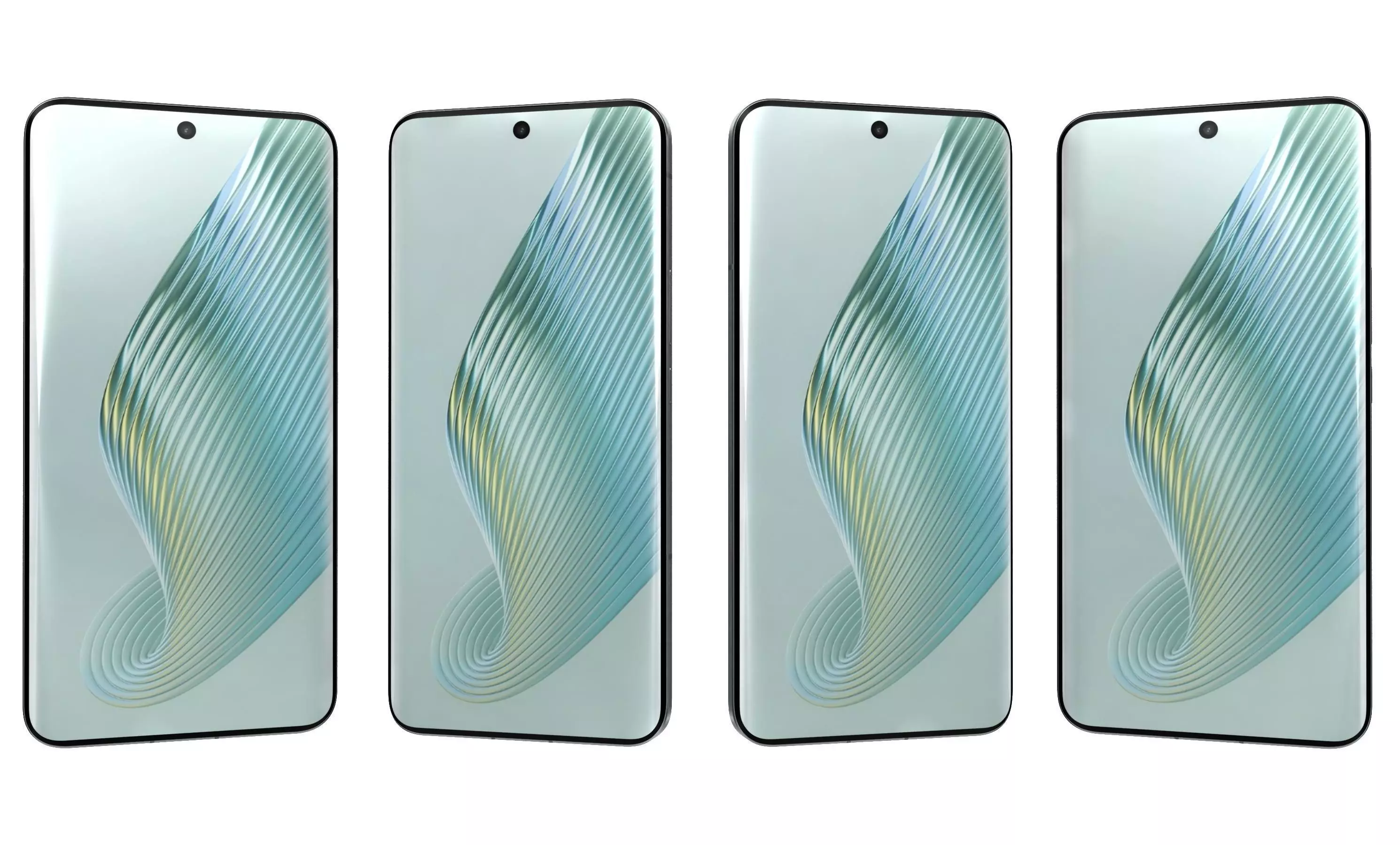 Honor Magic 5 Green High Poly  3D model_10