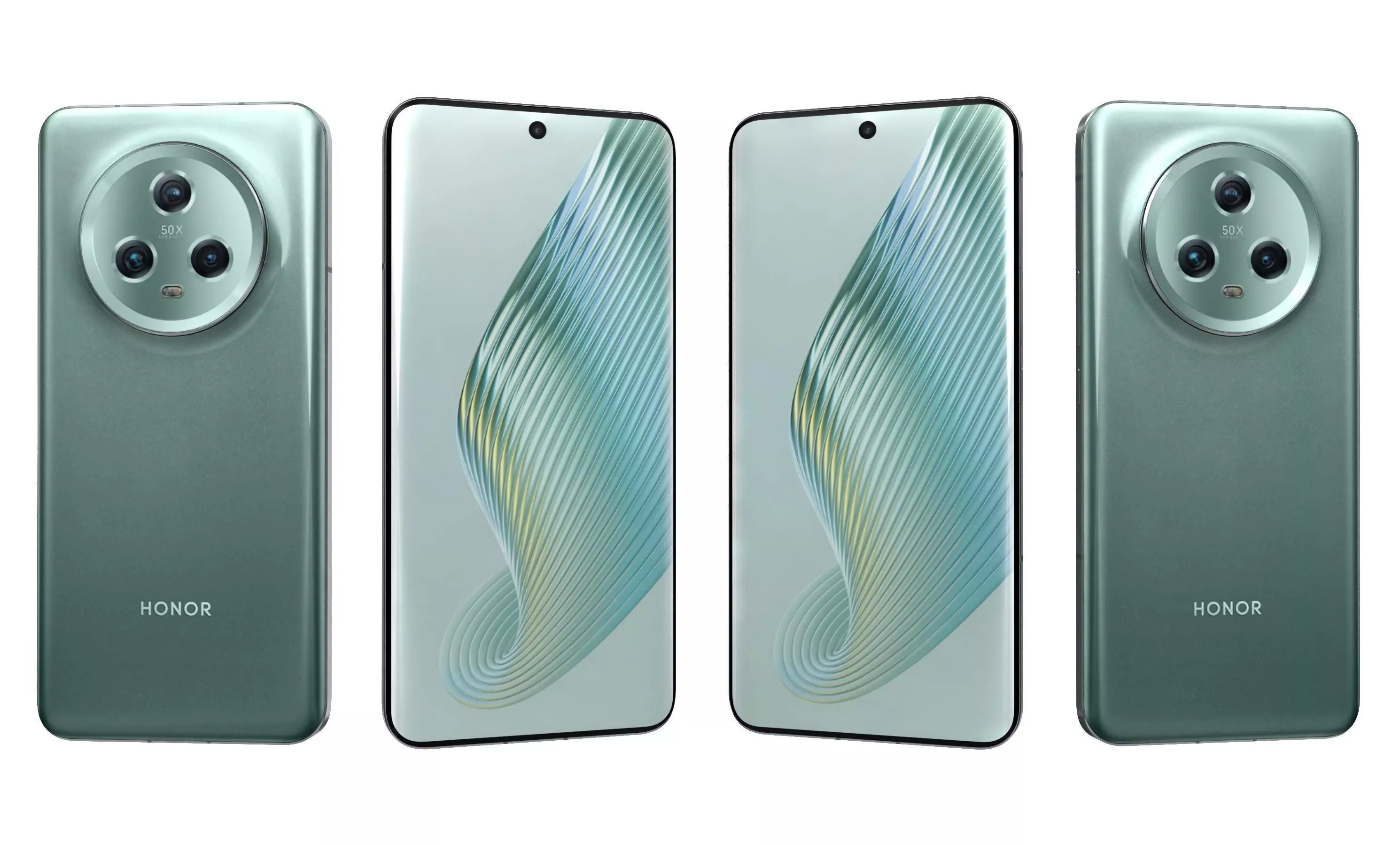 Honor Magic 5 Green High Poly  3D model_27