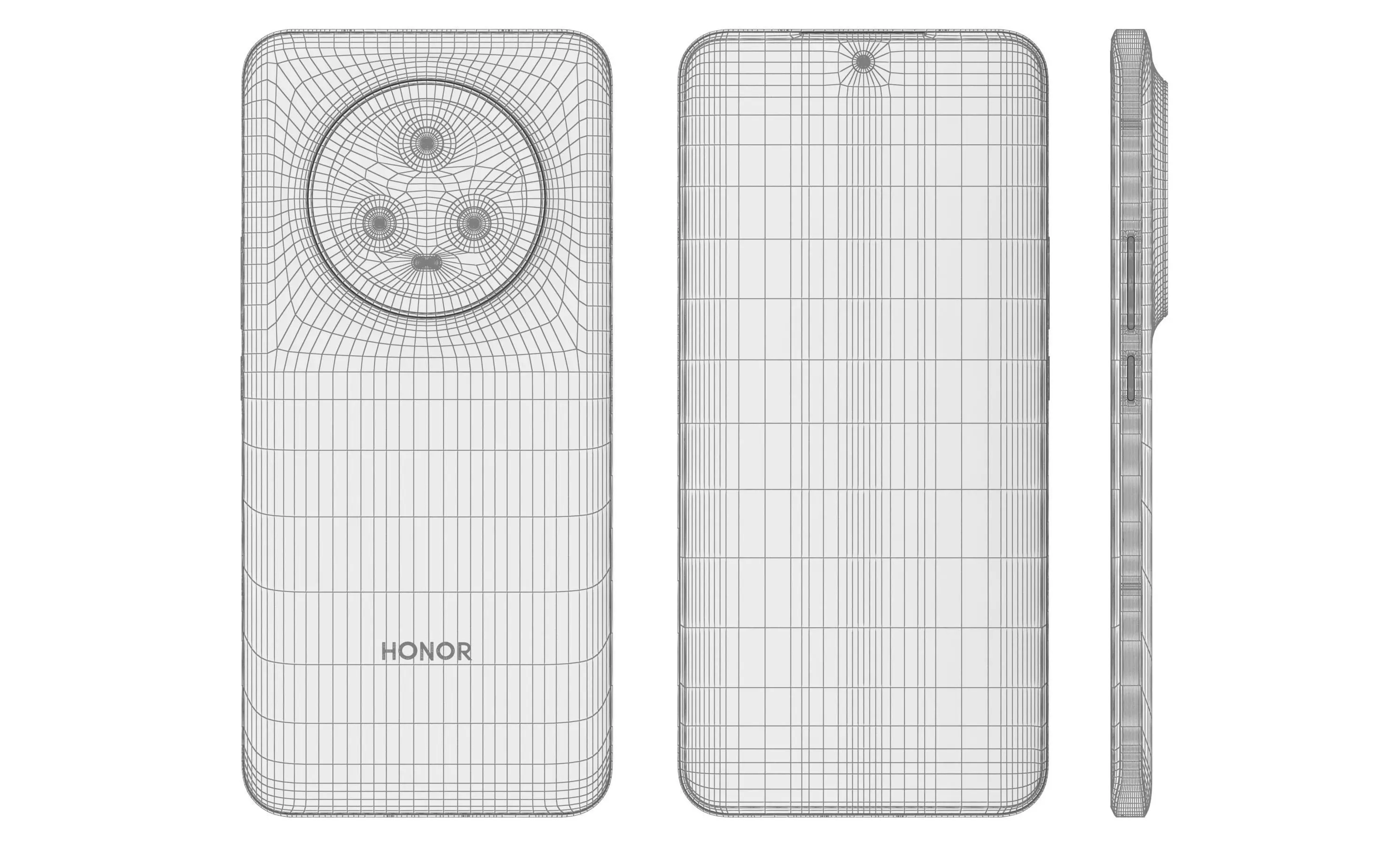 Honor Magic 5 Green High Poly  3D model_11