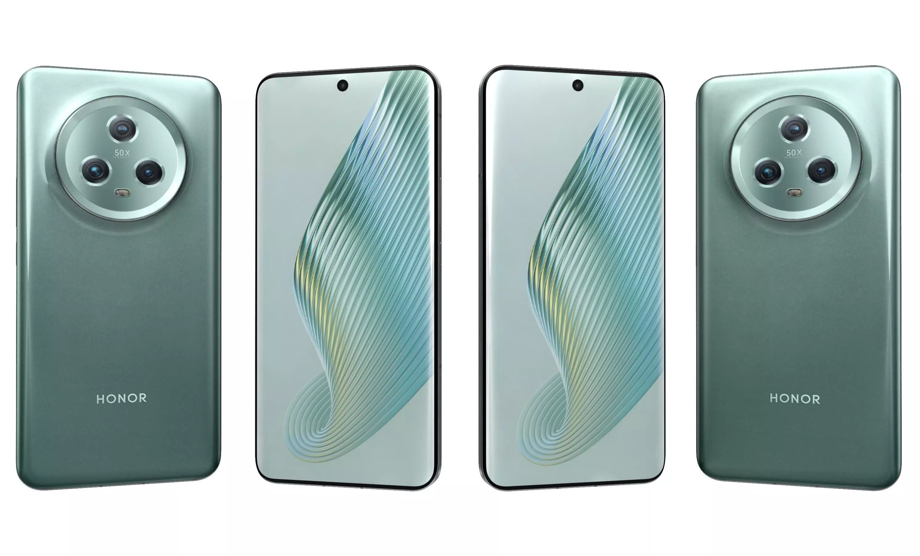 Honor Magic 5 Green High Poly  3D model_0