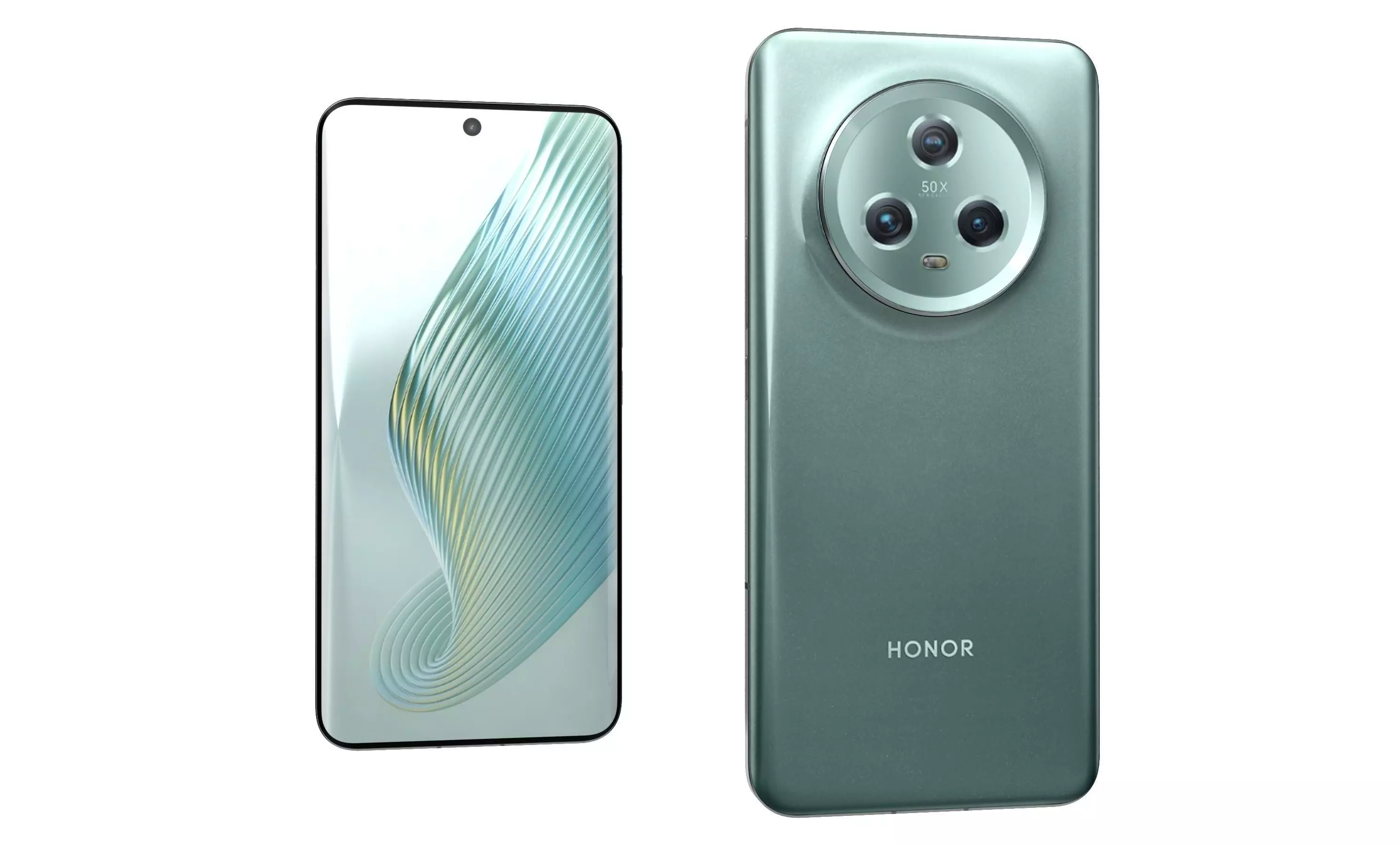 Honor Magic 5 Green High Poly  3D model_1