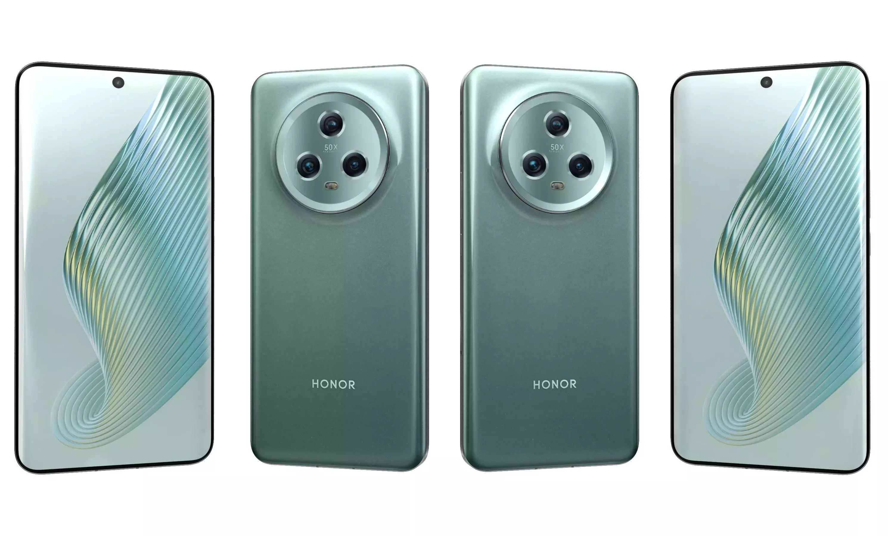 Honor Magic 5 Green High Poly  3D model_21