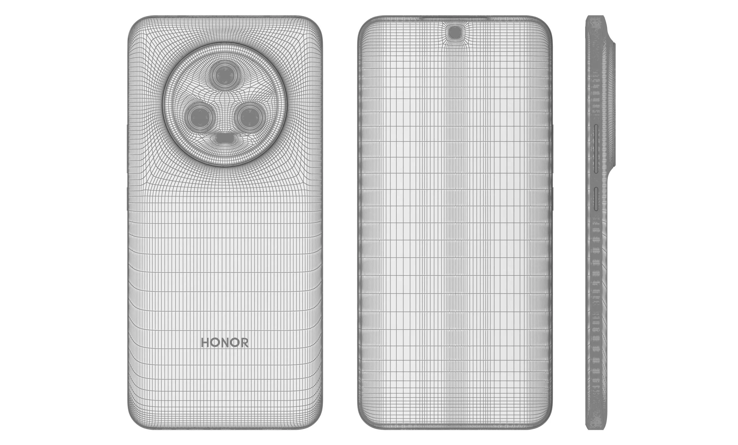 Honor Magic 5 Purple High Poly 3D model_12