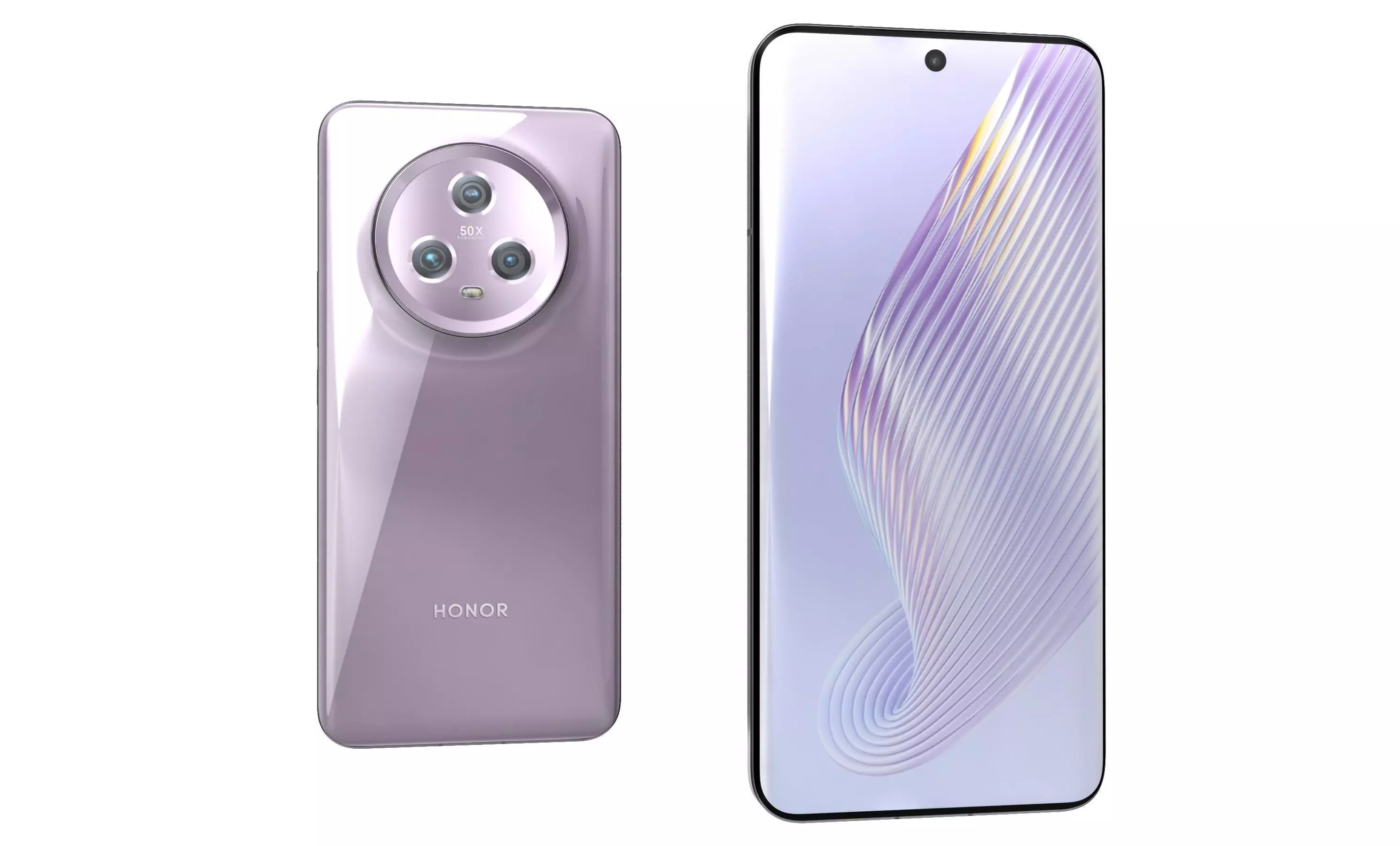 Honor Magic 5 Purple High Poly 3D model_29