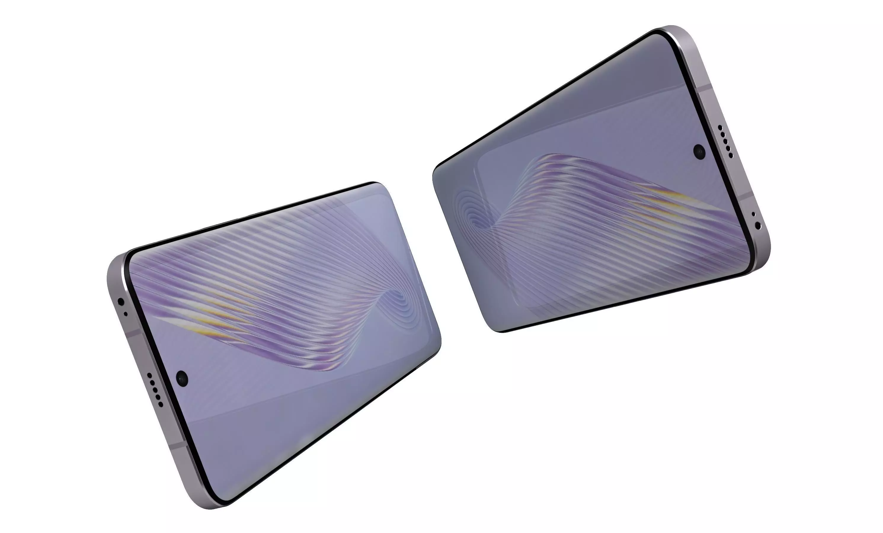 Honor Magic 5 Purple High Poly 3D model_3