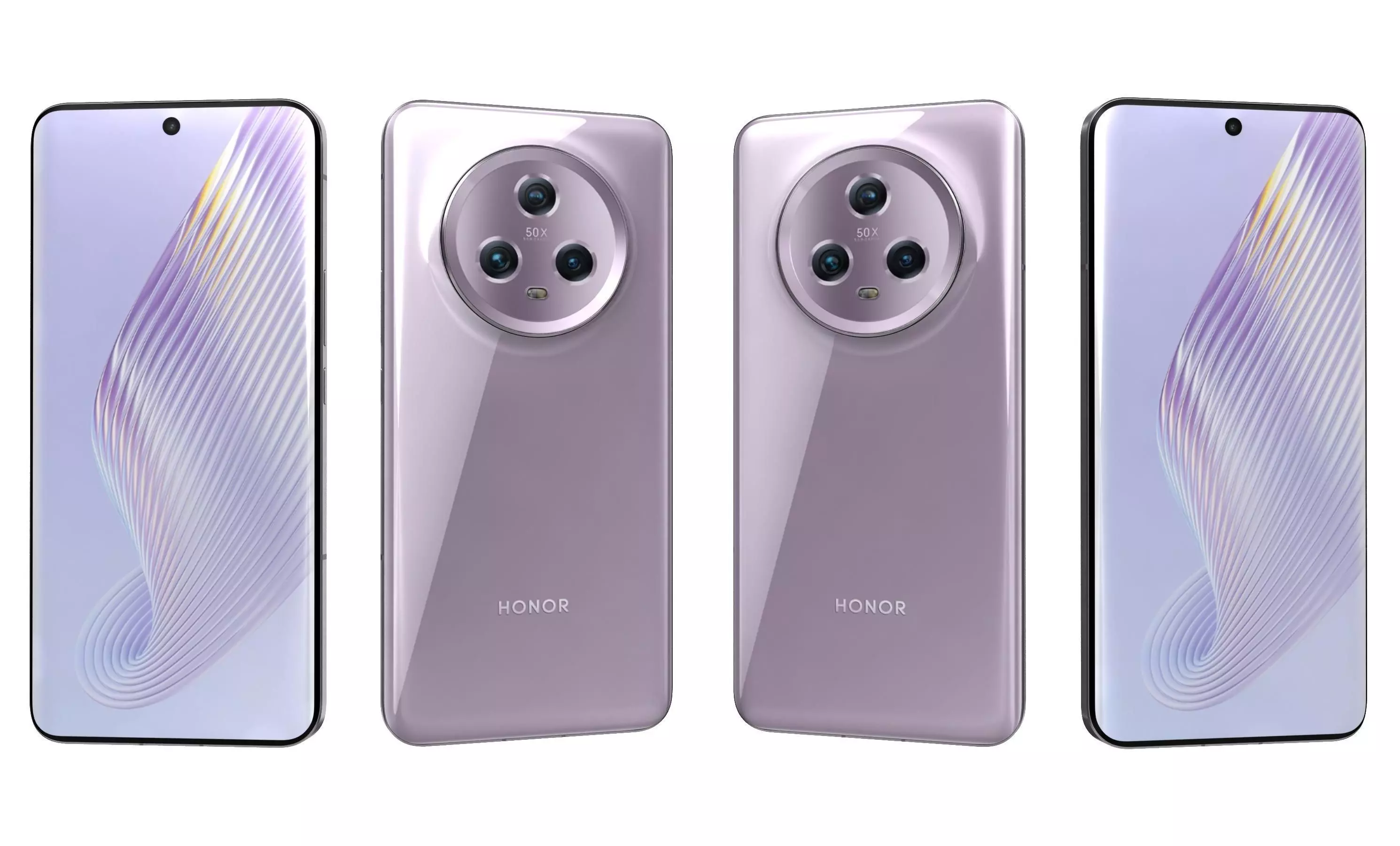 Honor Magic 5 Purple High Poly 3D model_25