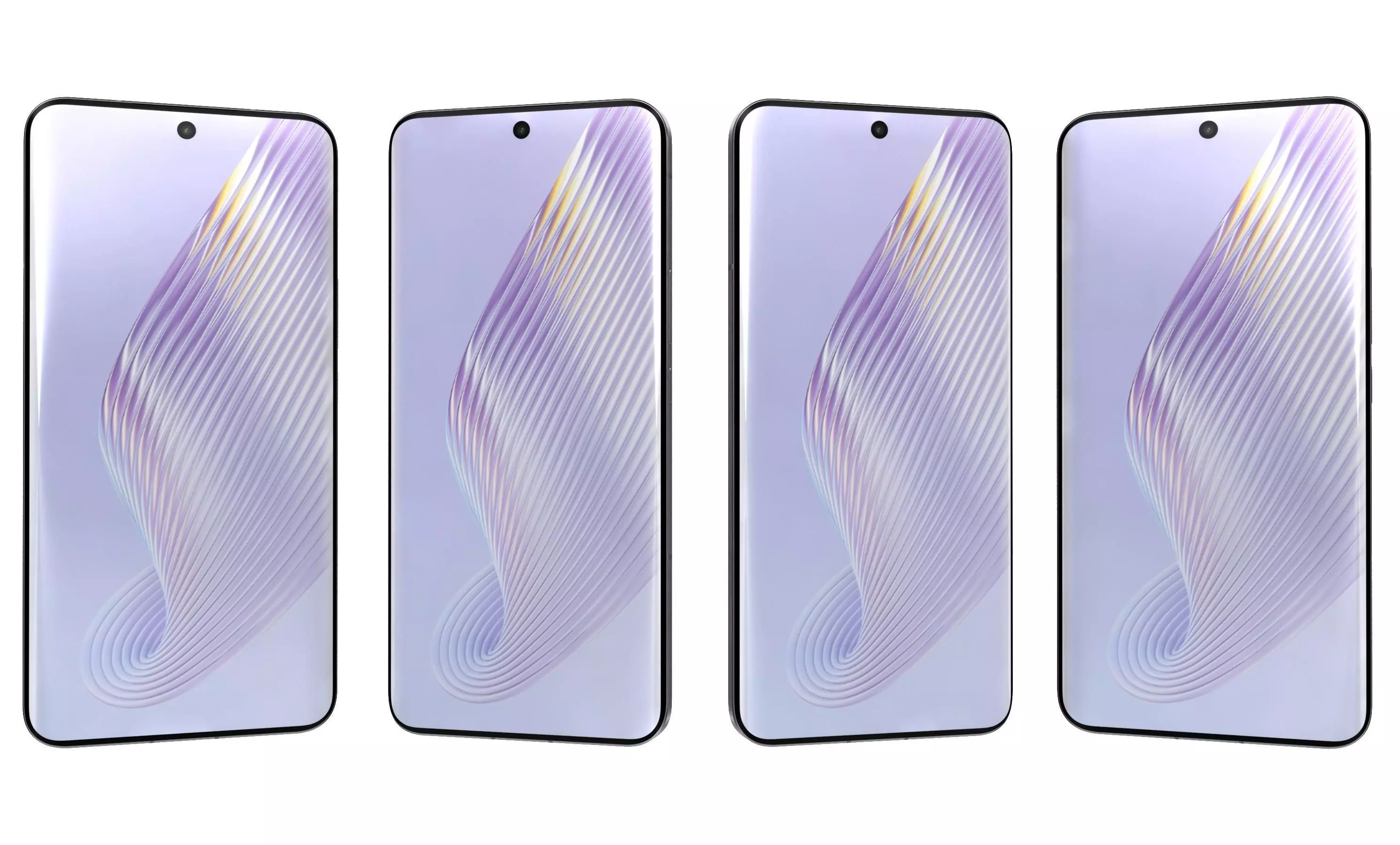 Honor Magic 5 Purple High Poly 3D model_10