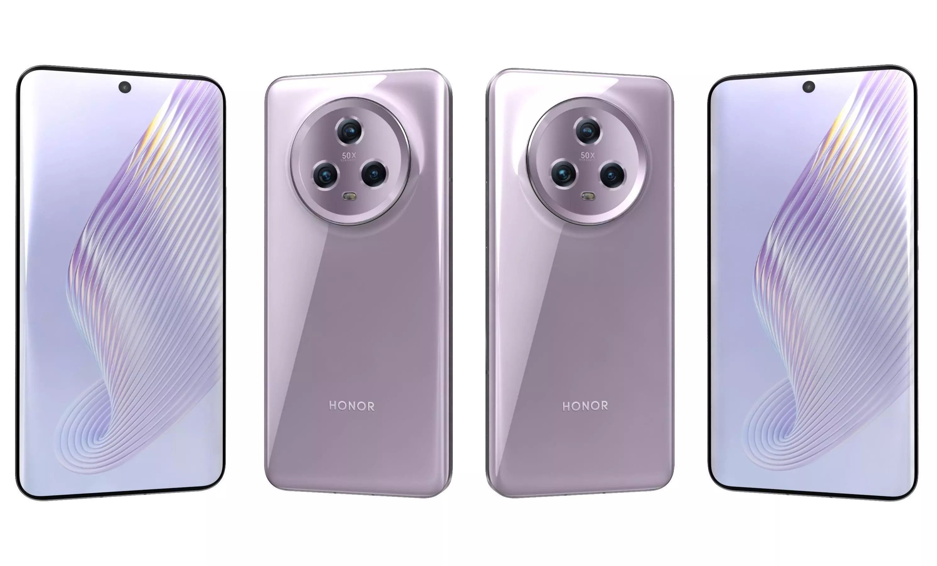 Honor Magic 5 Purple High Poly 3D model_21