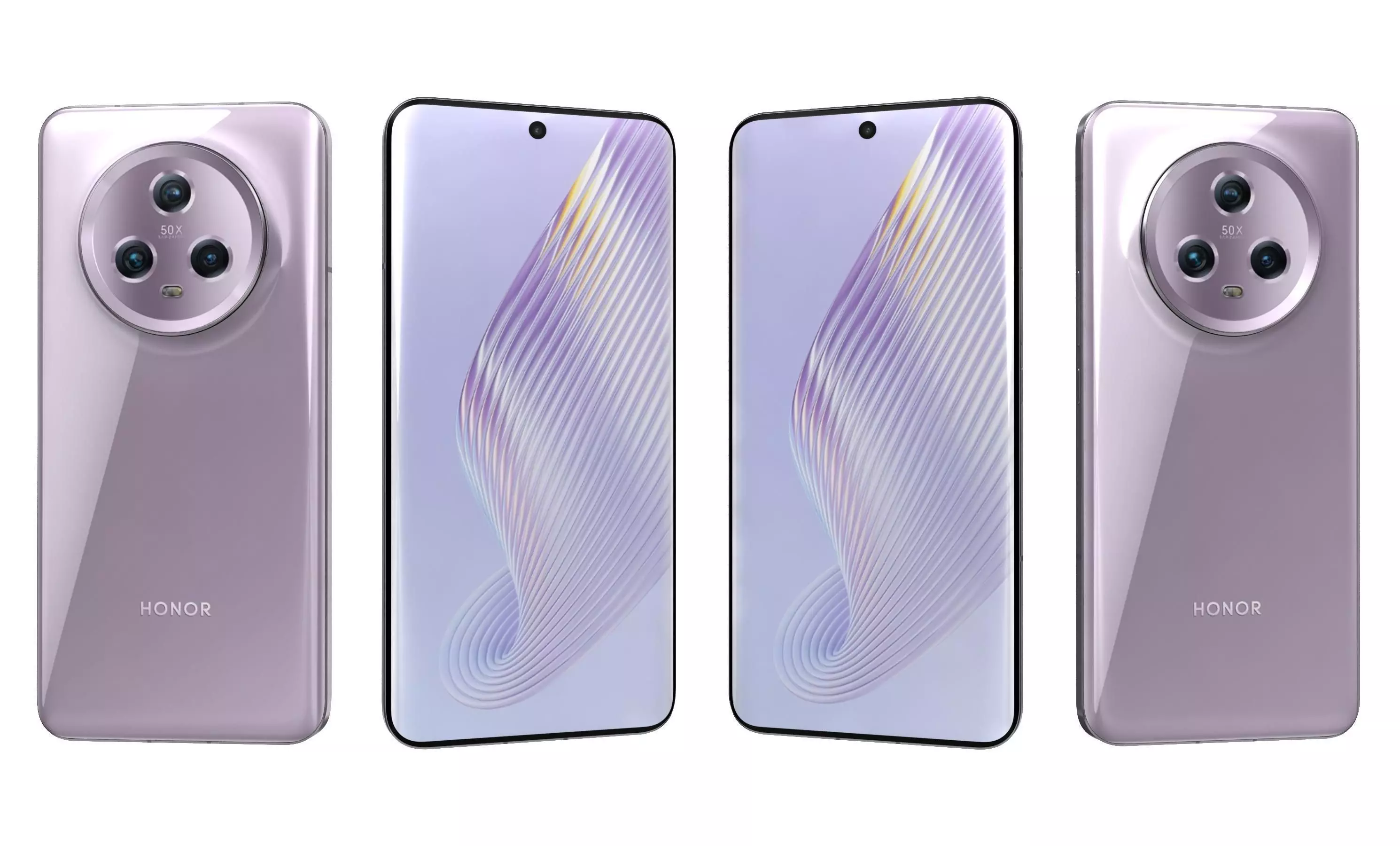 Honor Magic 5 Purple High Poly 3D model_27