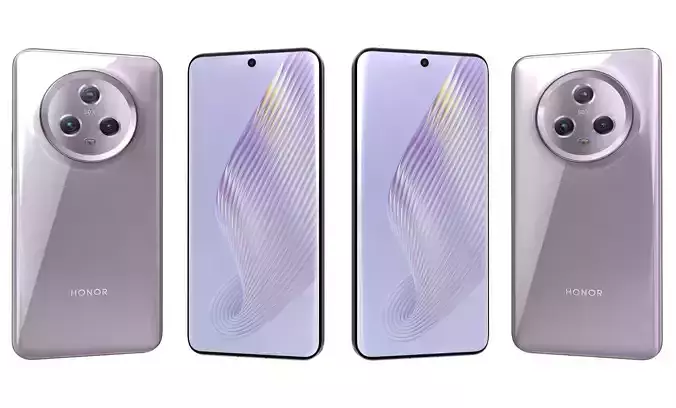 Honor Magic 5 Purple High Poly 3D model Honor Magic 5 Purple High Poly 3D model