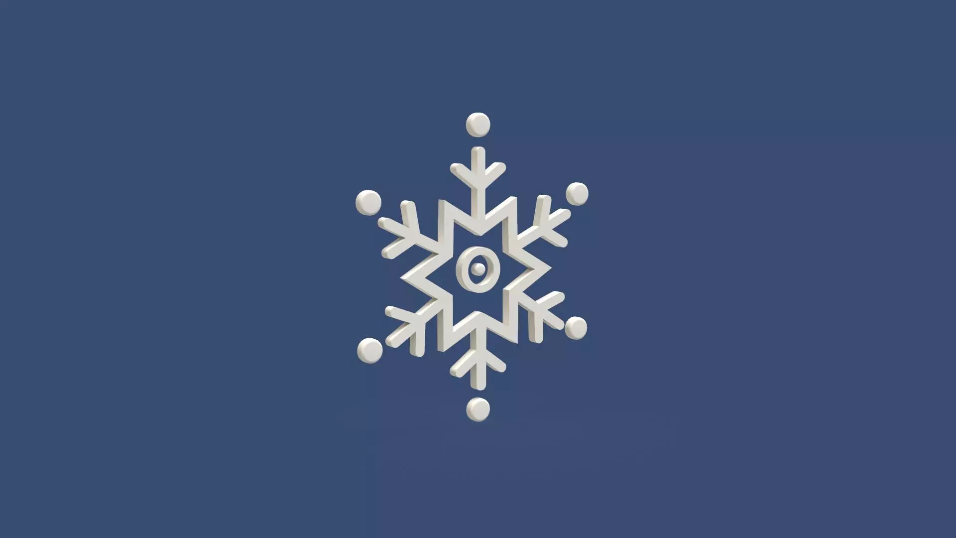 Prop002 Snowflakes 01 Low-poly 3D model_3