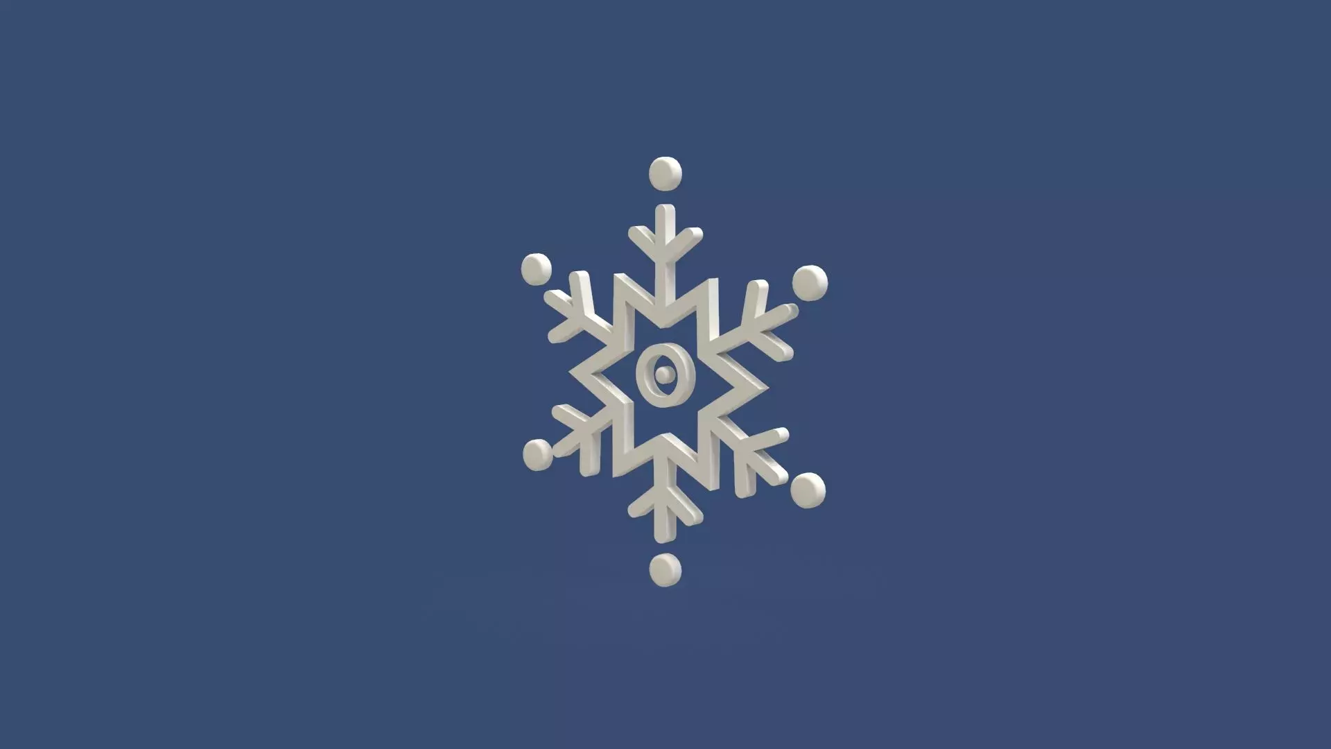 Prop002 Snowflakes 01 Low-poly 3D model_1
