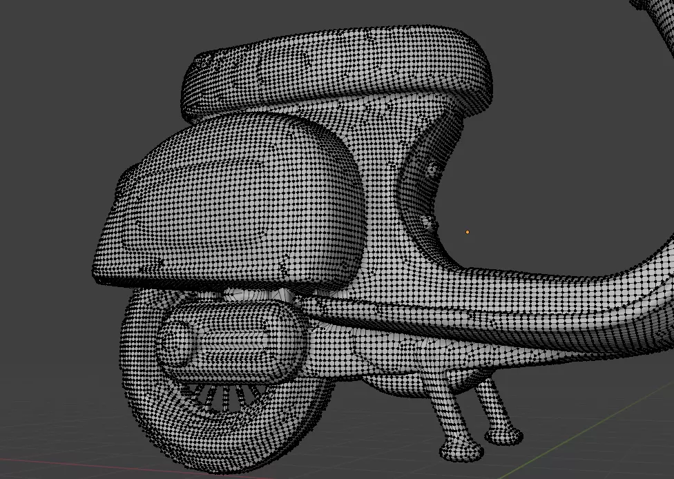 Retro Charm Scooter 3D model_2