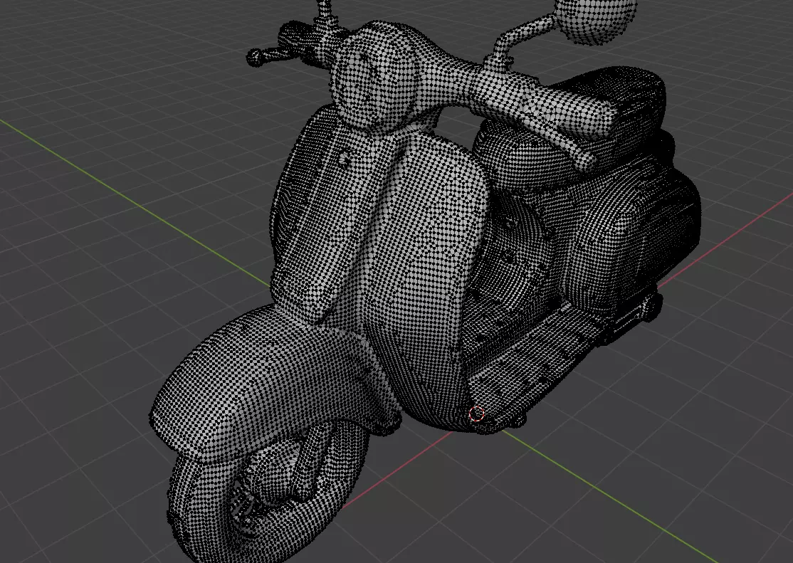 Retro Charm Scooter 3D model_0