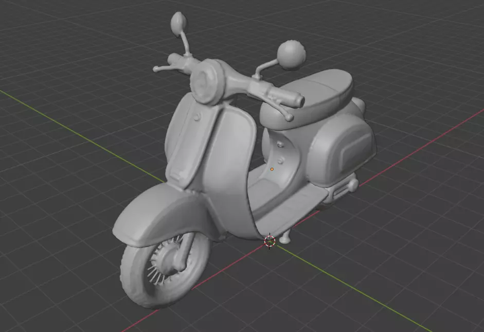 Retro Charm Scooter 3D model_3