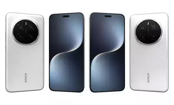 Honor Magic 7 Pro Snow White High Poly 