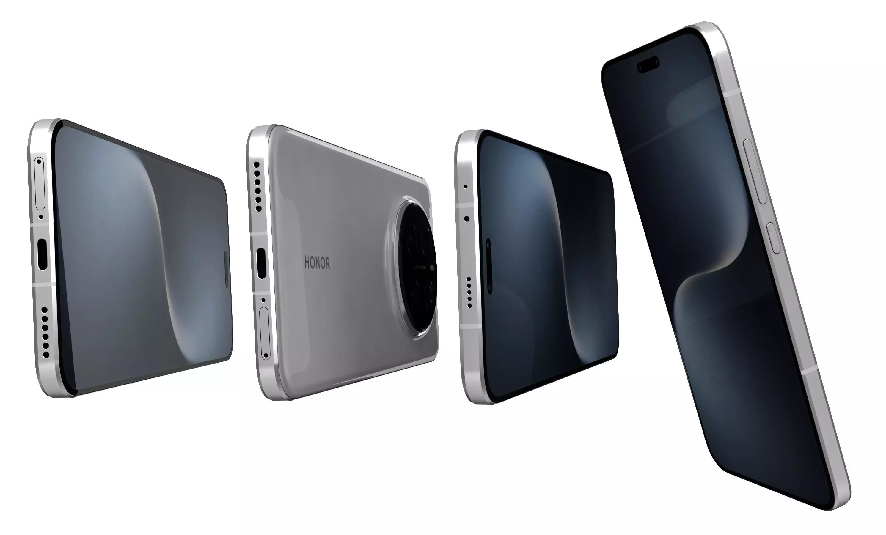 Honor Magic 7 Pro Snow White High Poly  3D model_6