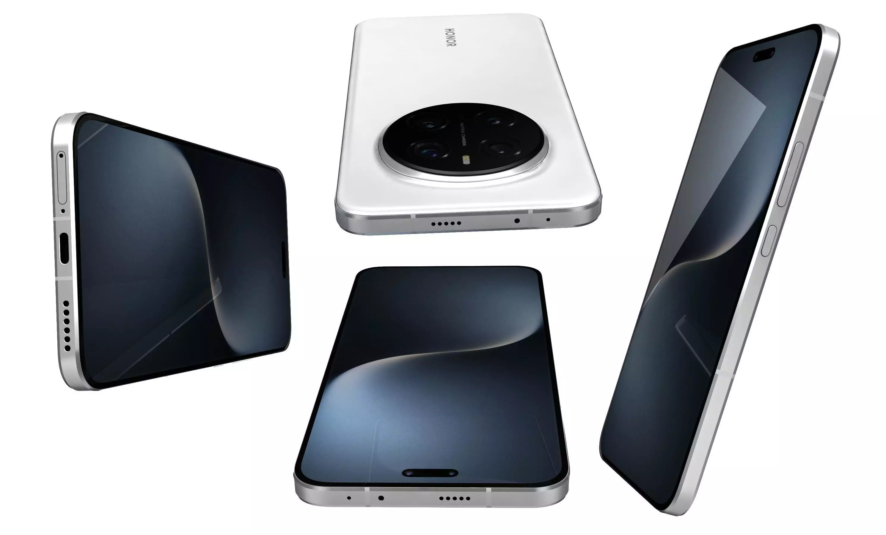 Honor Magic 7 Pro Snow White High Poly  3D model_7