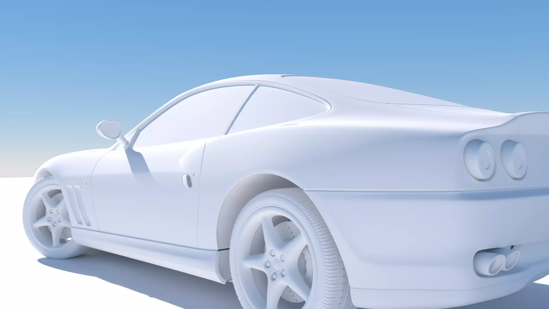 1996 Red Ferrari 550 Cinema 4D Octane Rendering 3D model_5