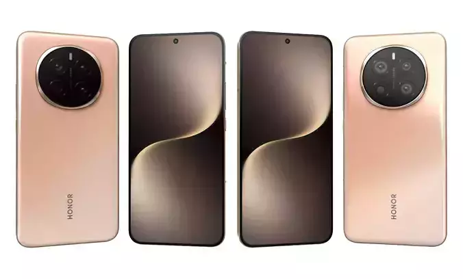 Honor Magic 7 Morning Glow Gold High Poly 