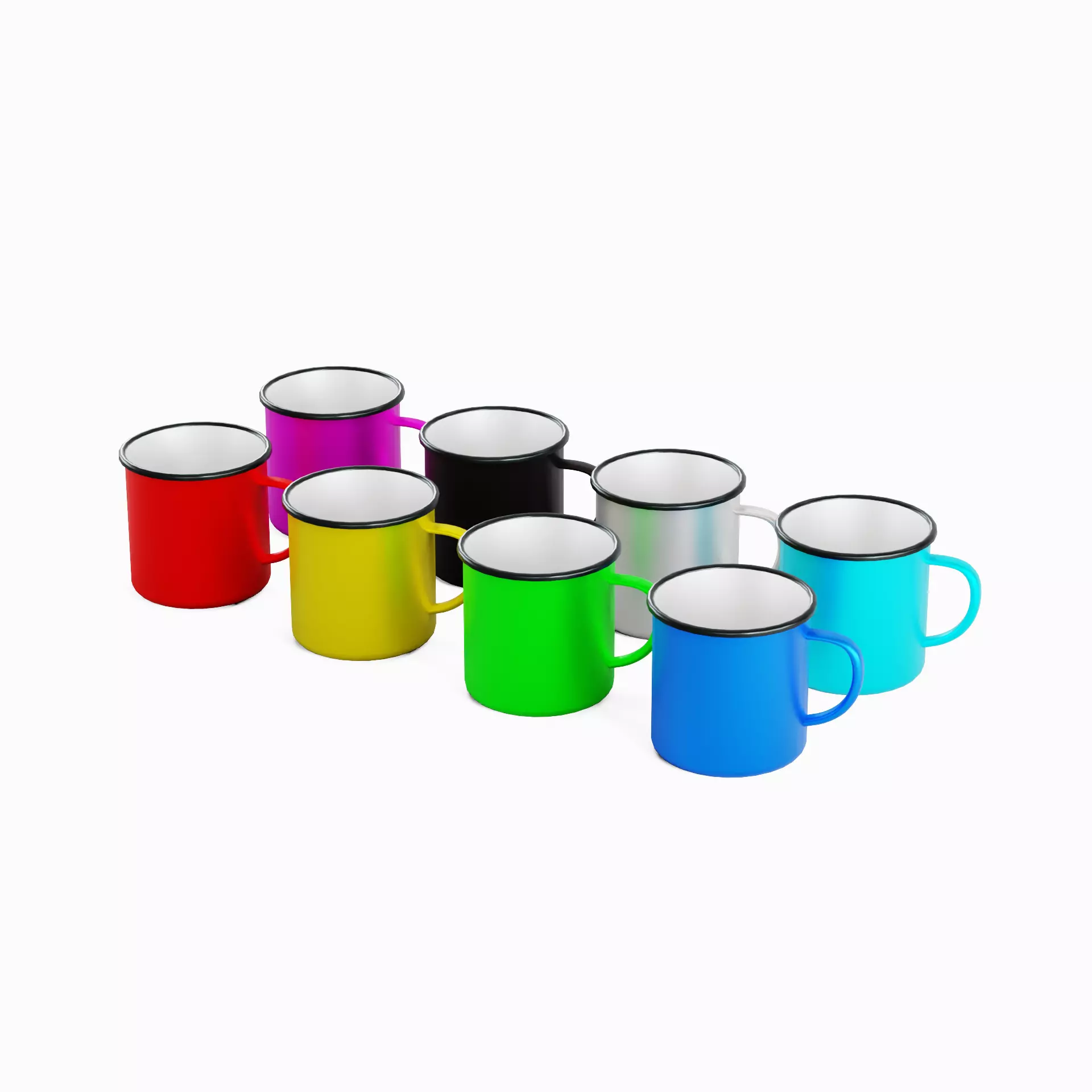 Iron Mug Pack 3D Model Collection_1