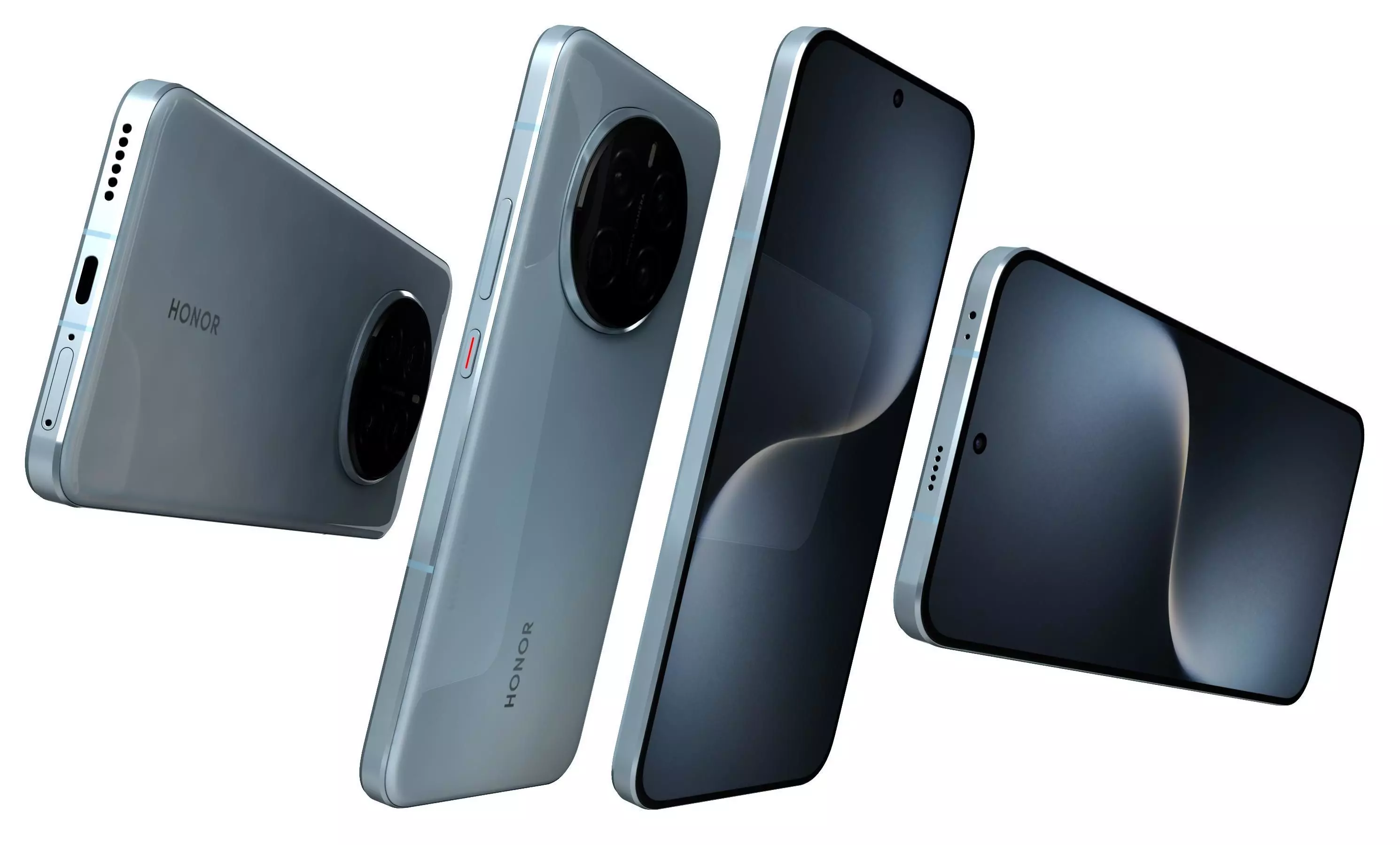 Honor Magic 7 Sky Blue High Poly 3D model_5