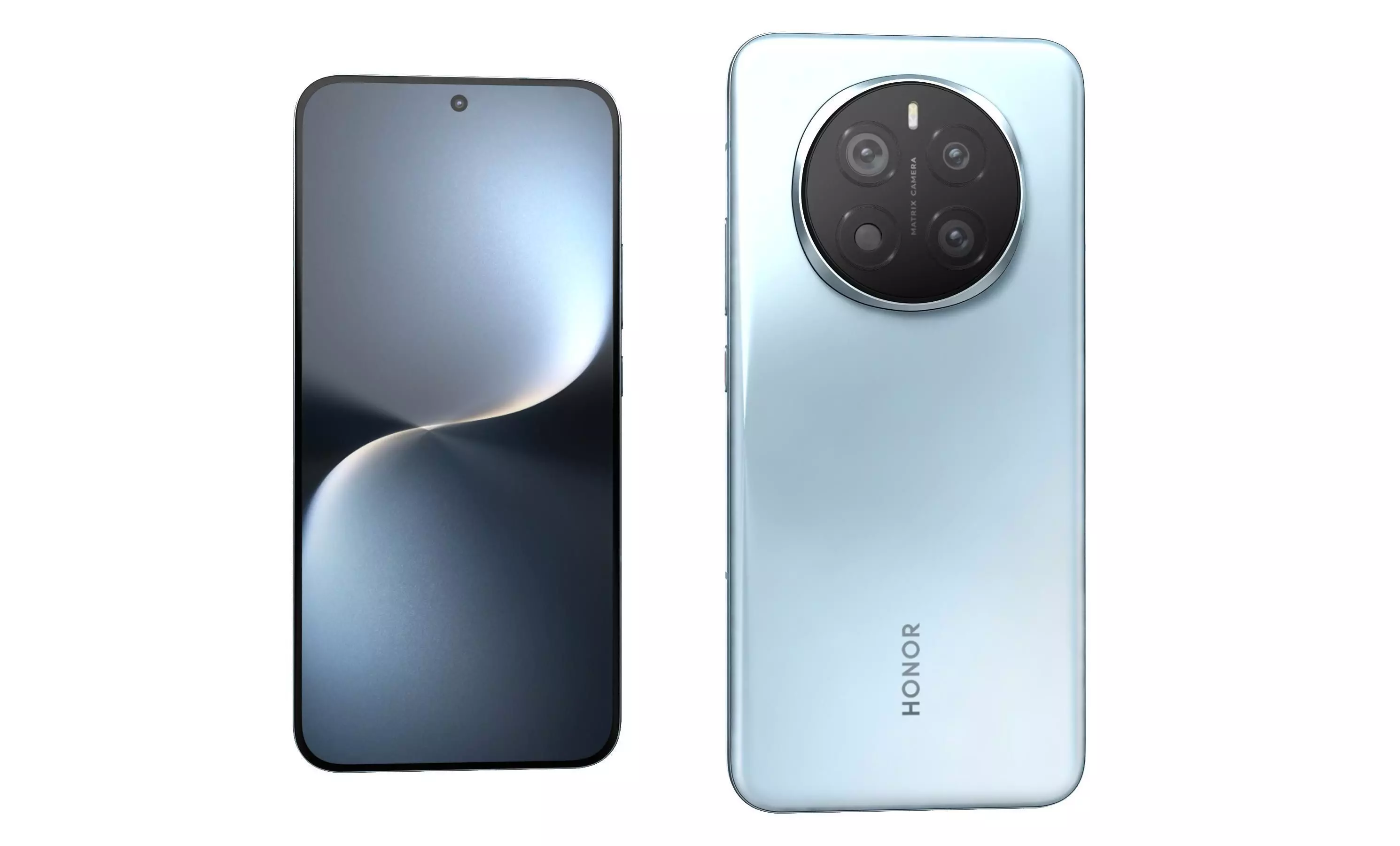 Honor Magic 7 Sky Blue High Poly 3D model_1