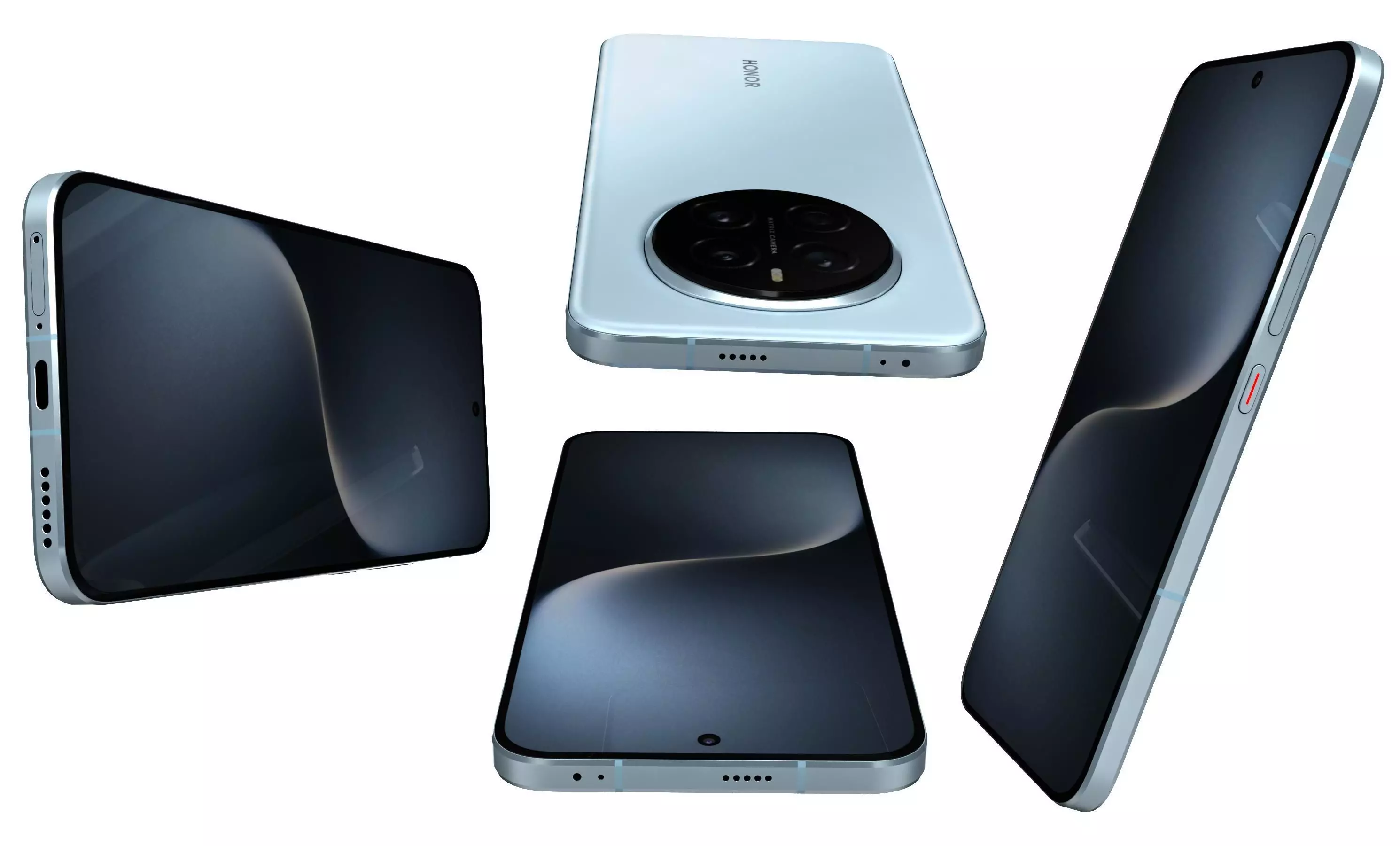 Honor Magic 7 Sky Blue High Poly 3D model_7