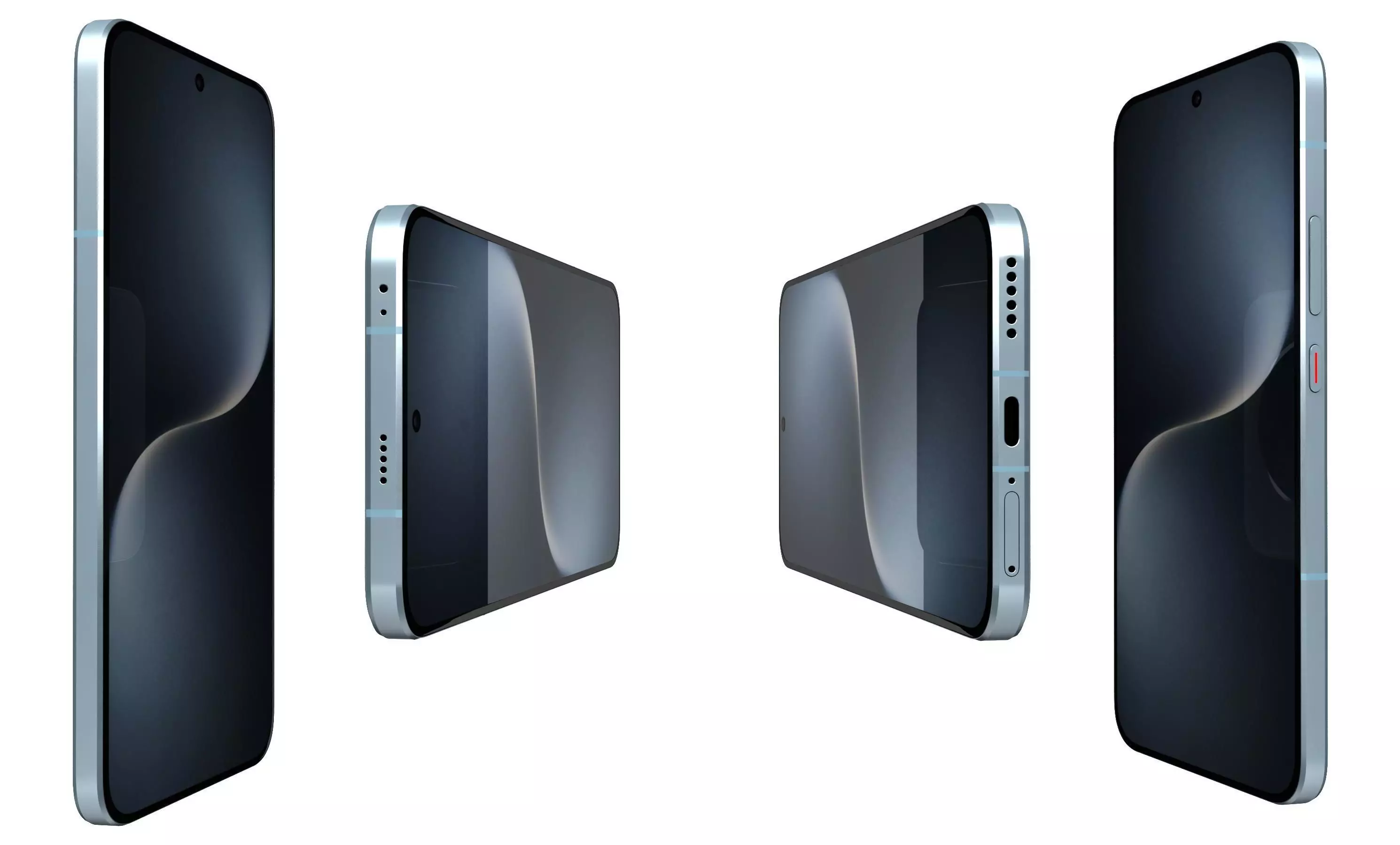 Honor Magic 7 Sky Blue High Poly 3D model_2