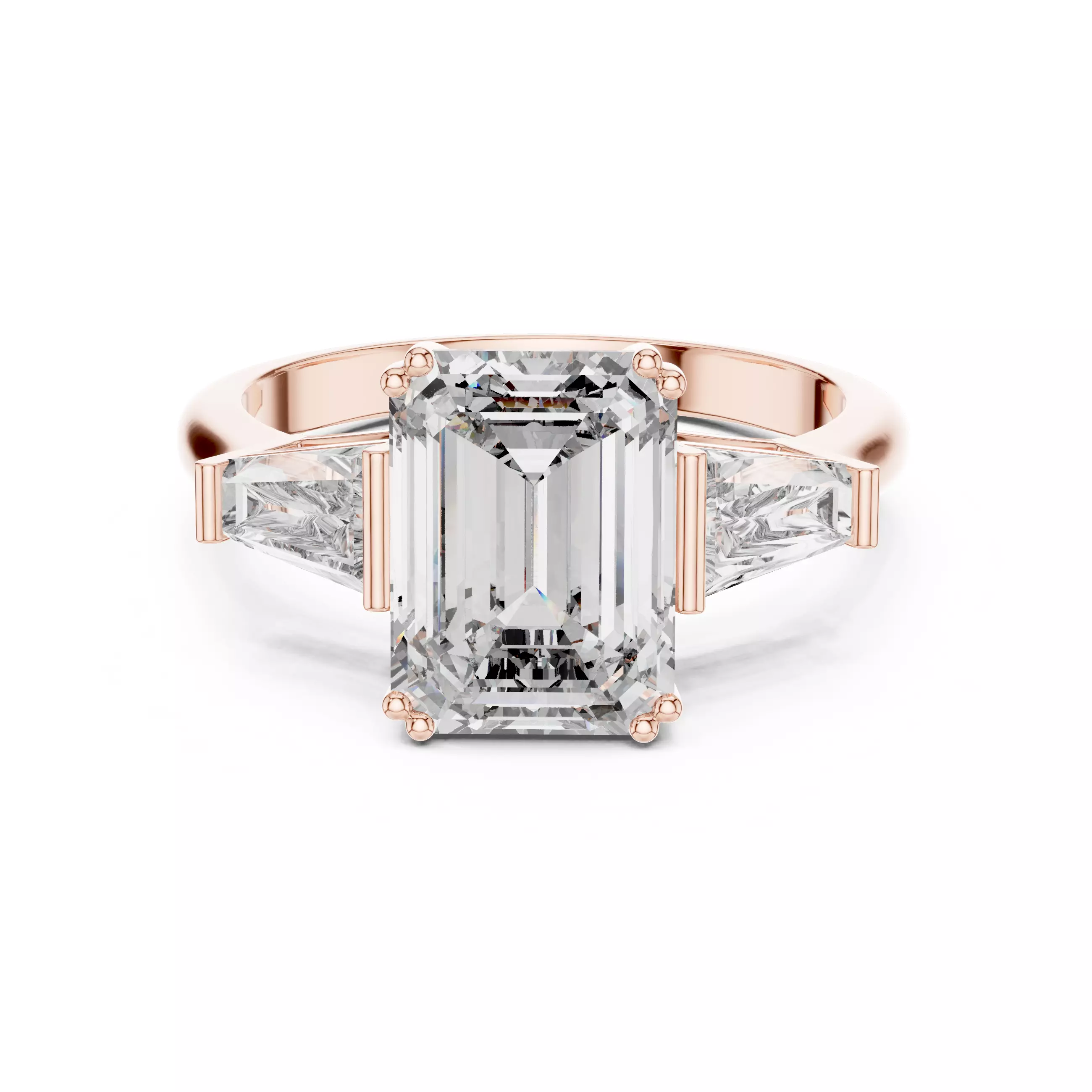 Princess Diamond Solitaire Ring 3D print model