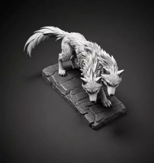 Death dog Forgotten Realms model file for printer 3D print model_1