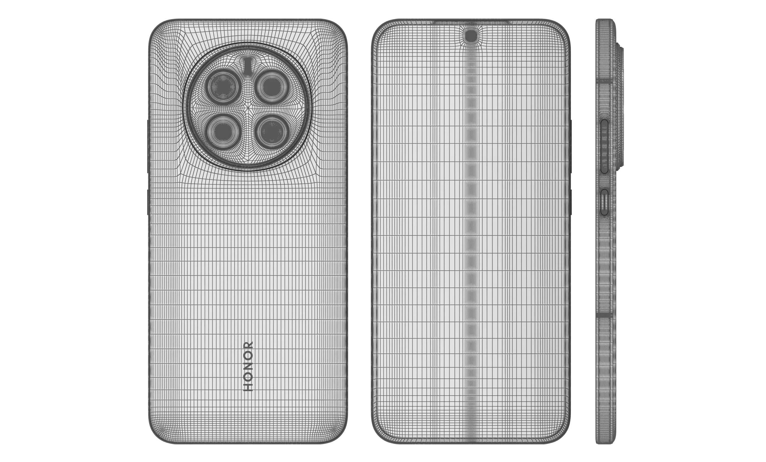 Honor Magic 7 Velvet Black High Poly  3D model_12