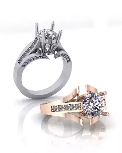 round engagement jewelry ring