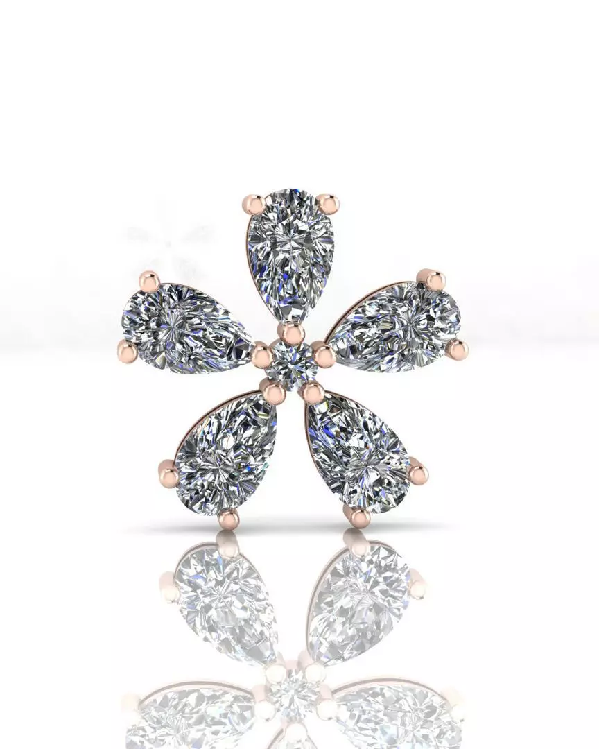 free pear jewelry earring Free 3D print model