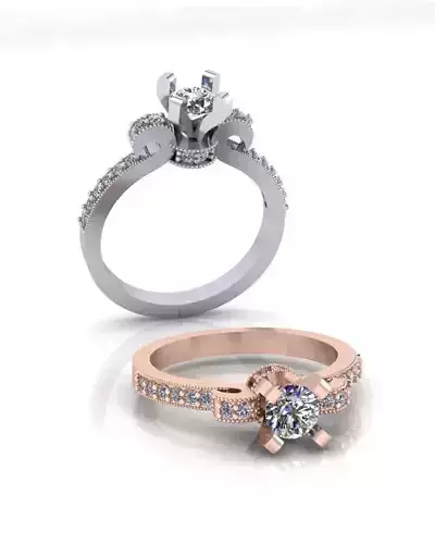 solitaire engagement jewelry ring