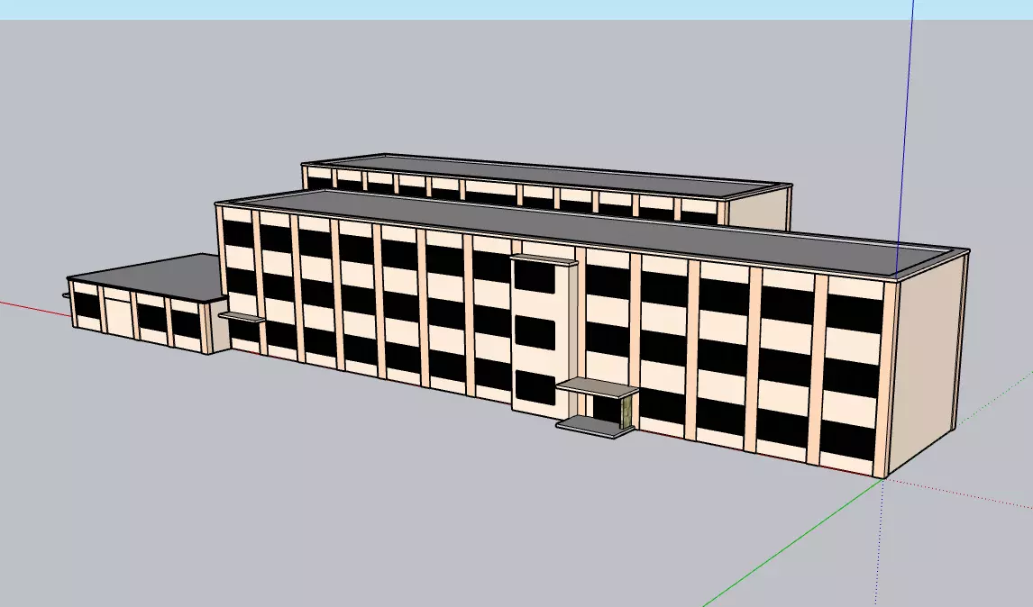Japanese School Model 3D model_0