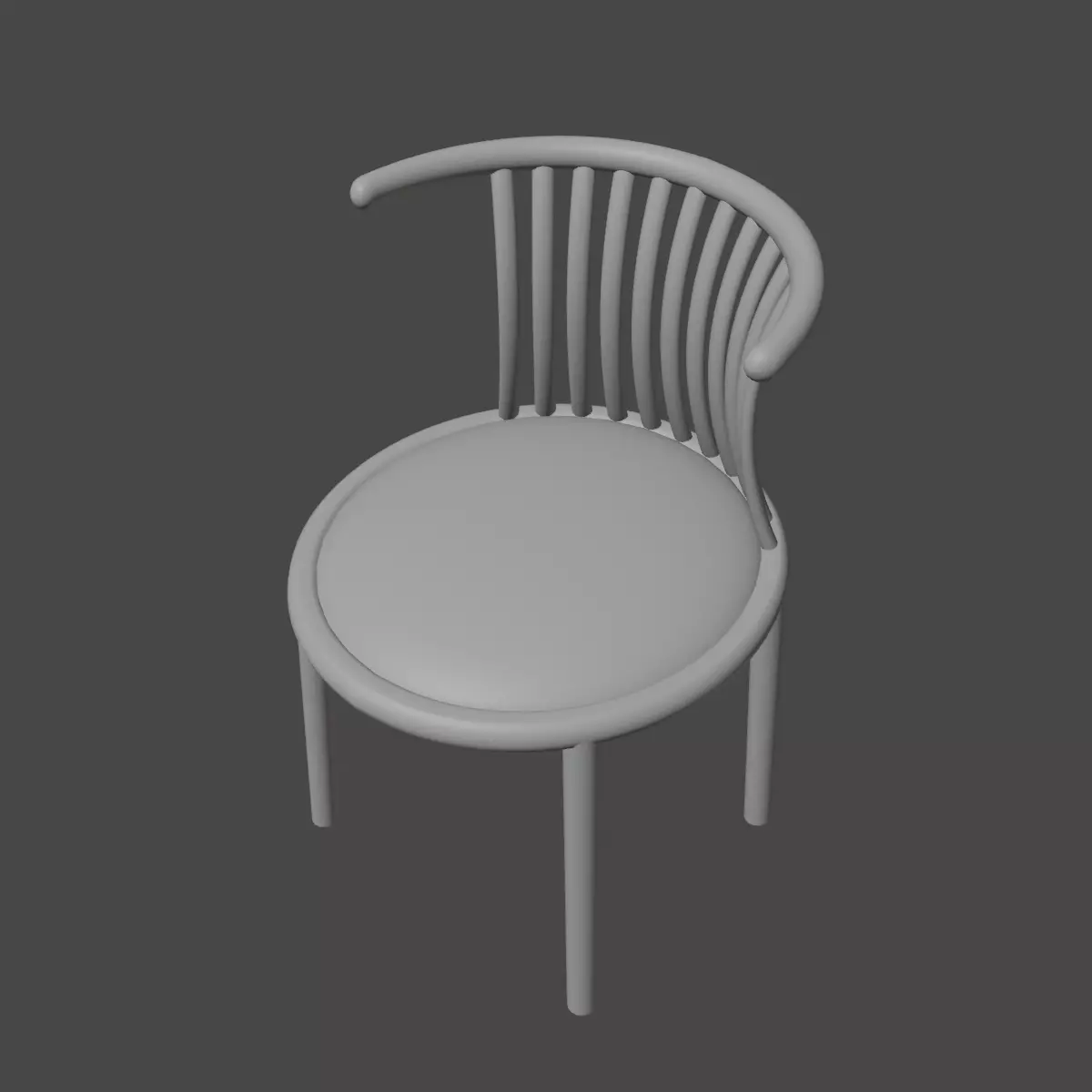 Curved Iron Chair Pack 3D Model Collection_43