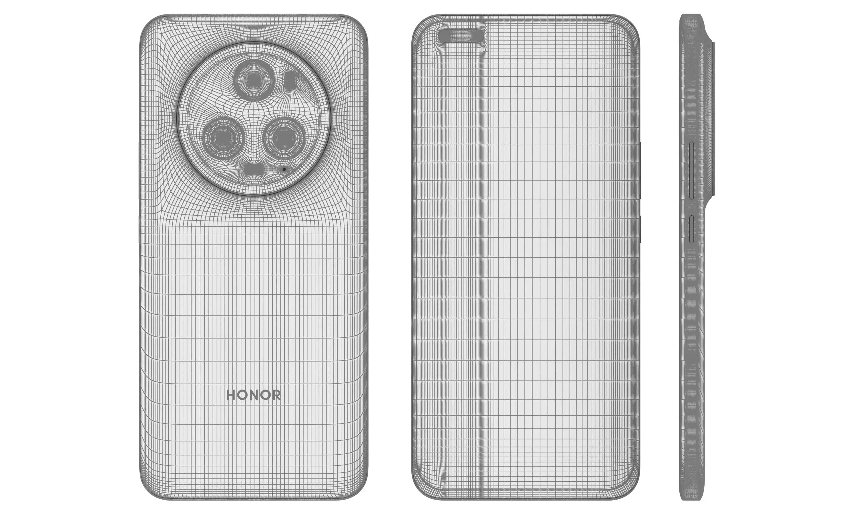Honor Magic5 Pro All Colors High Poly 3D model_49