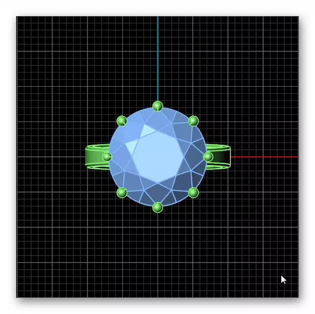 round engagement jewelry ring 3D print model_4