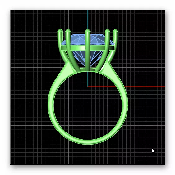 round engagement jewelry ring 3D print model_2