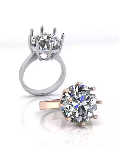 round engagement jewelry ring