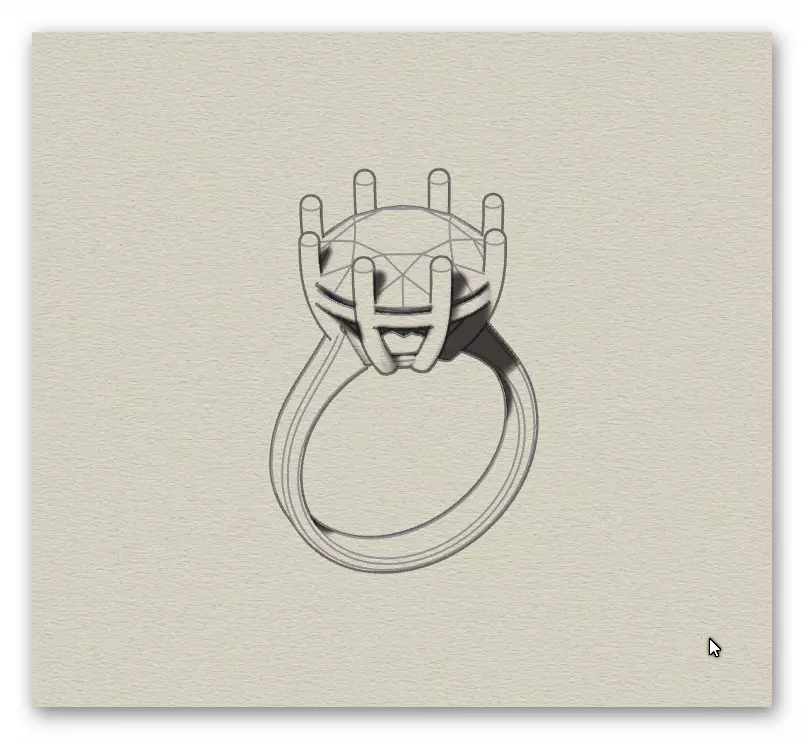 round engagement jewelry ring 3D print model_8