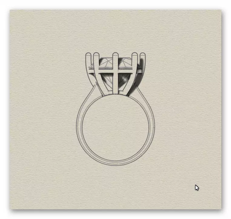 round engagement jewelry ring 3D print model_7