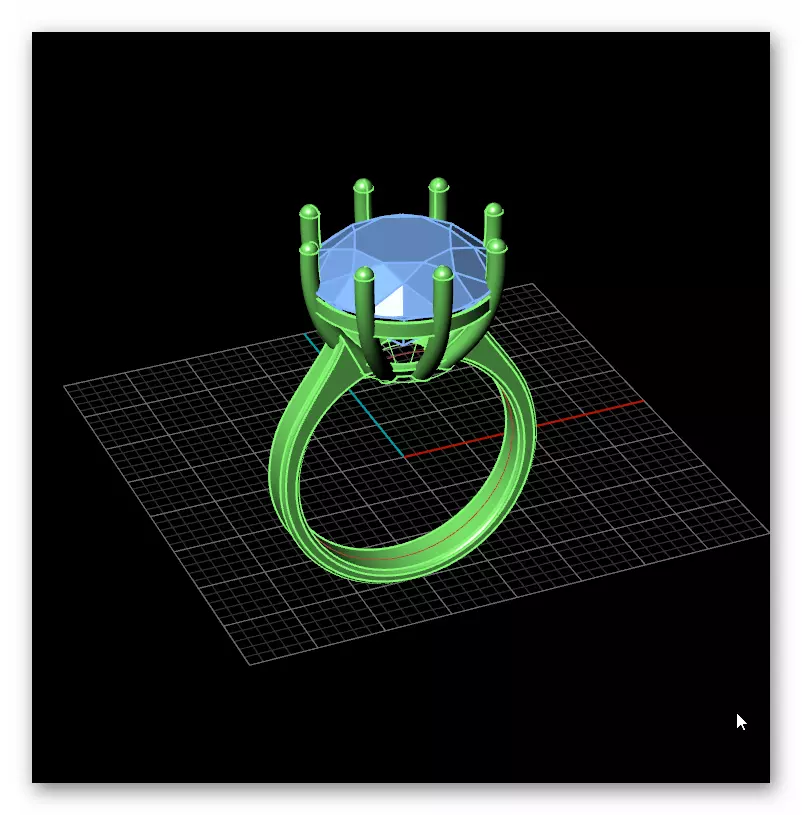 round engagement jewelry ring 3D print model_1