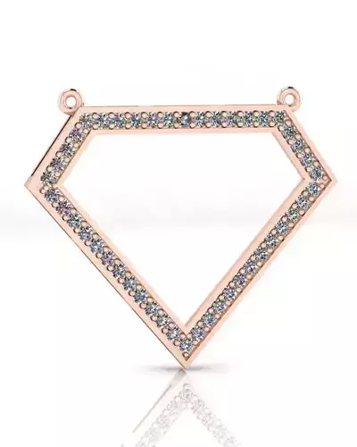 diamond shape jewelry pendant