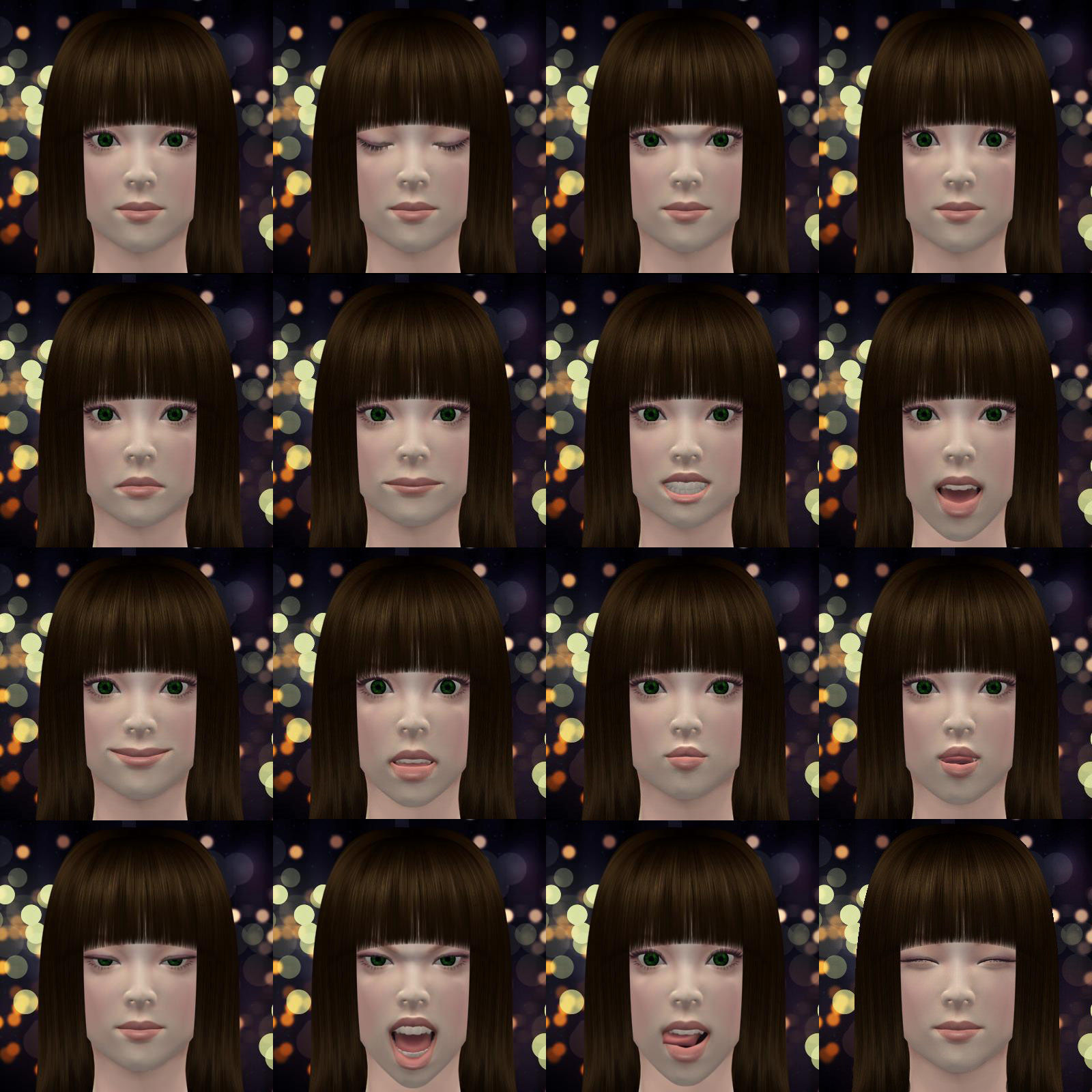 T pose rigged model of Akari in kimono 3D model_4