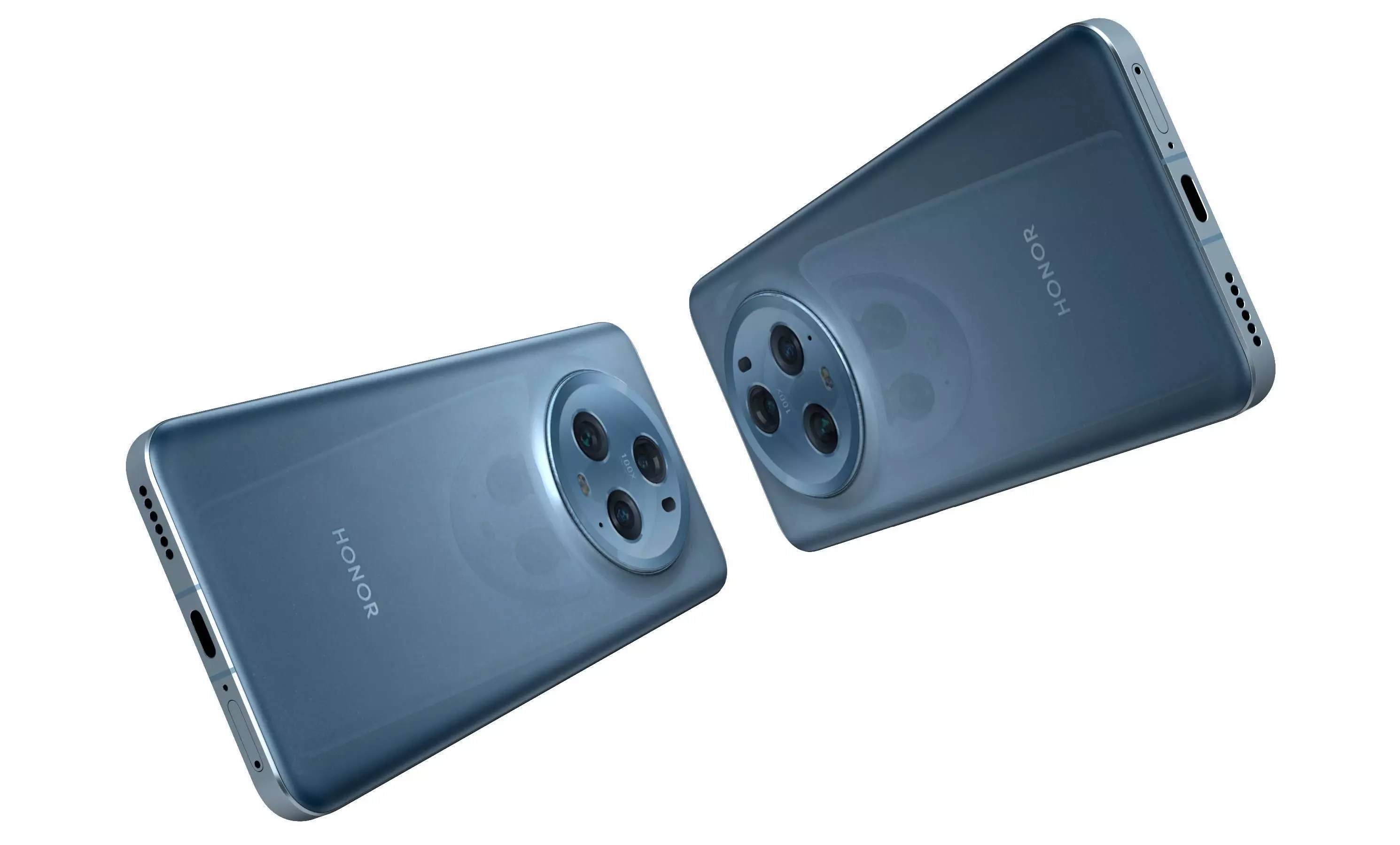 Honor Magic5 Pro Blue High Poly 3D model_4