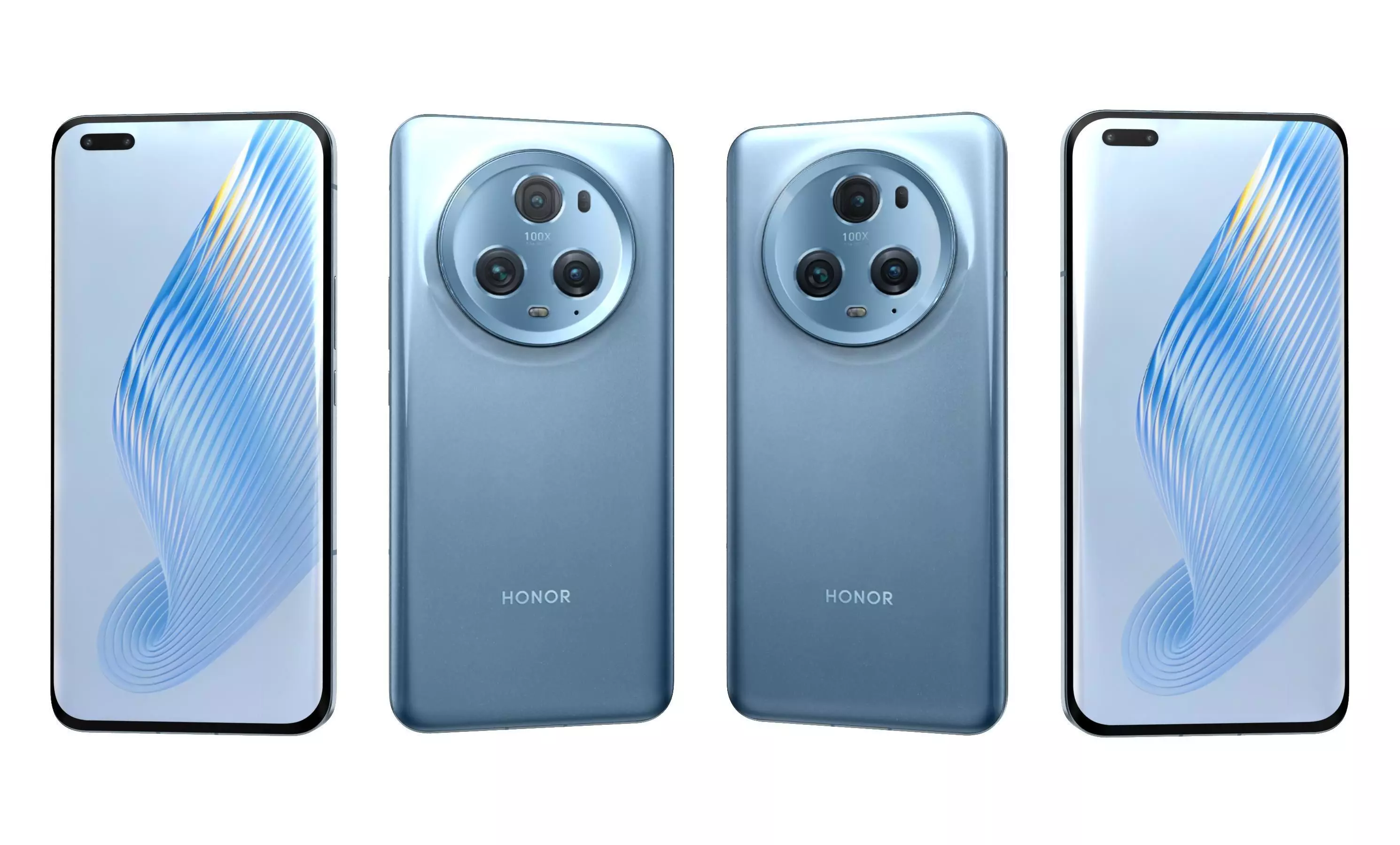 Honor Magic5 Pro Blue High Poly 3D model_25